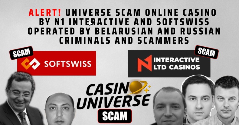 Universe Casino scam - online casino - softswiss - softswiss scam