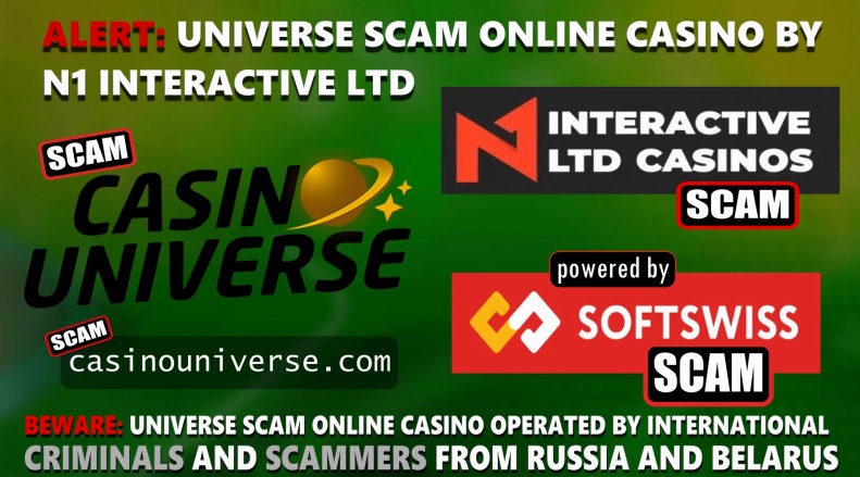 Universe Casino scam - online casino - softswiss - softswiss scam