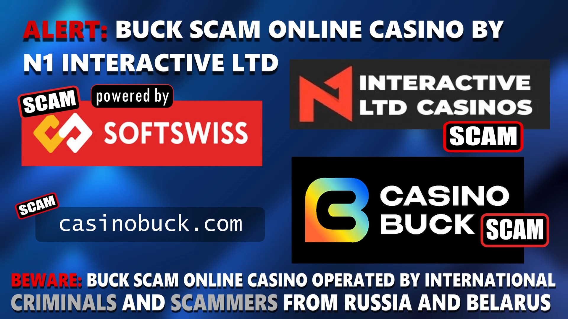 Buck Casino scam - online casino - softswiss - softswiss scam