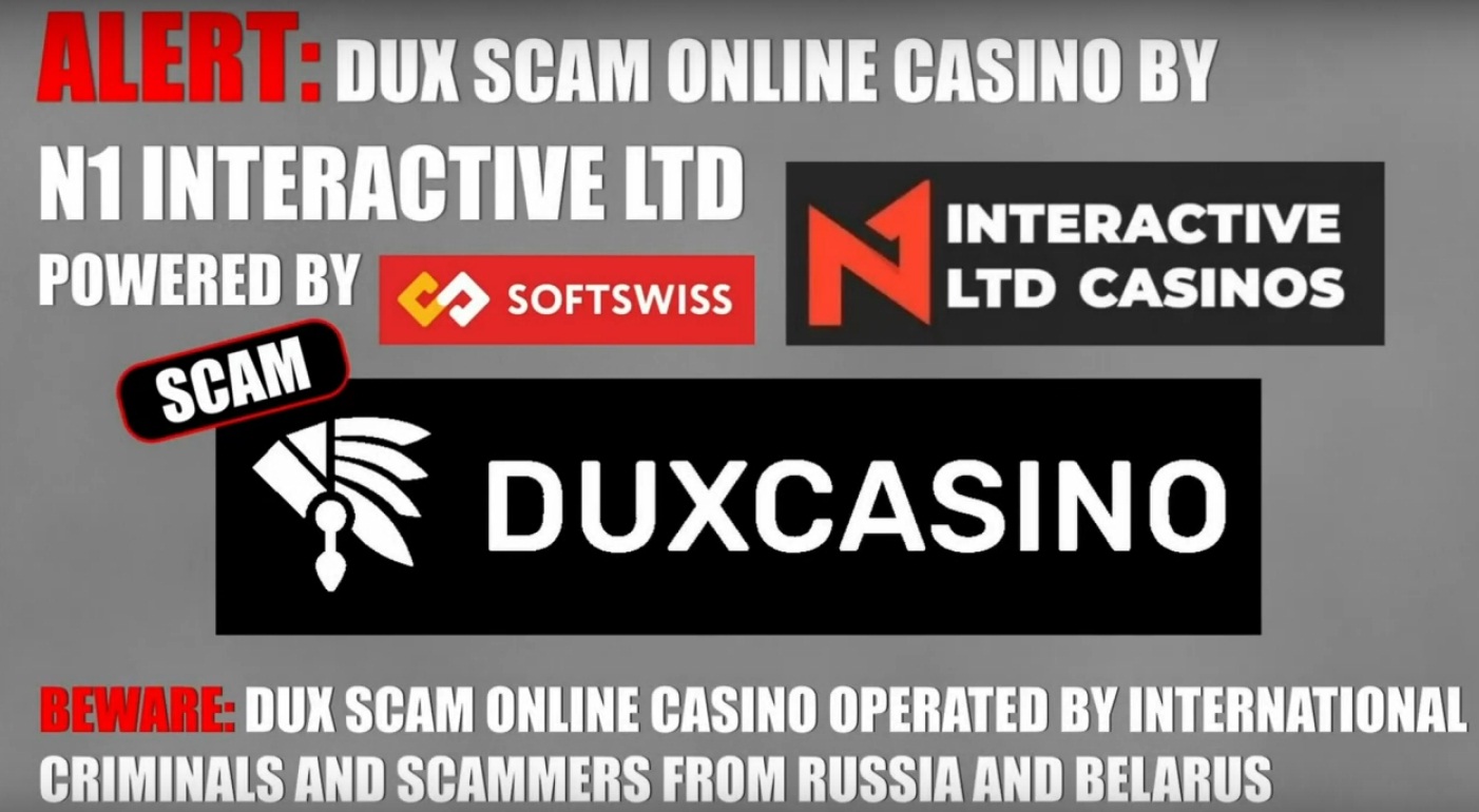 Dux Casino scam - online casino - softswiss - softswiss scam