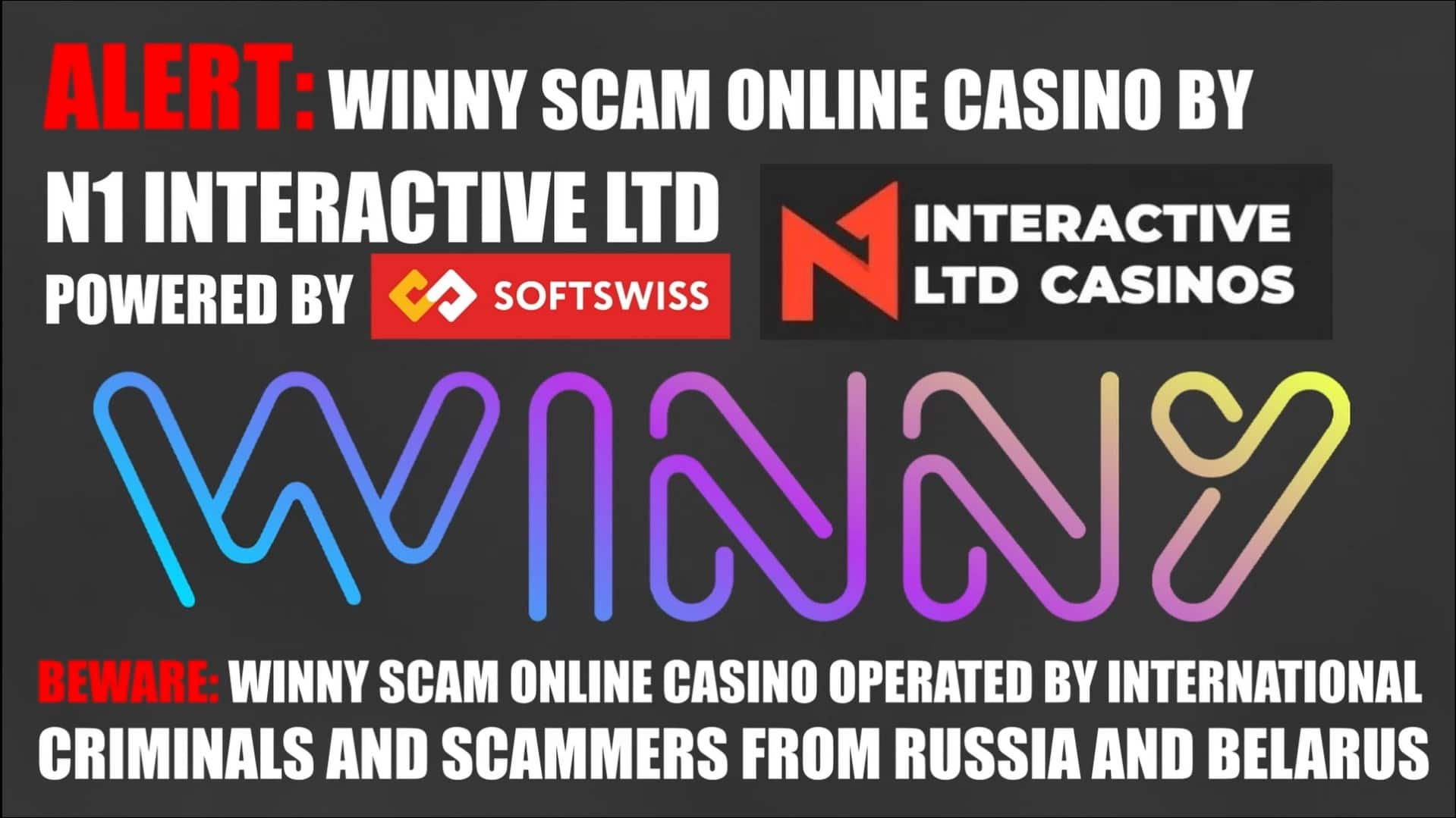 Winny Casino, scam by softswiss NV and softswiss